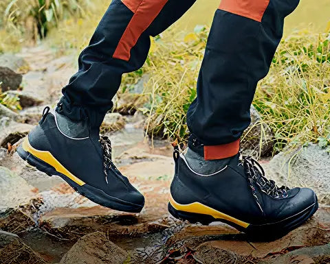 BÄR Chaussures chaussures pour homme chaussures de randonnée Bergkomfort noir/orange terracare® cuir velours hydrofuge image principale