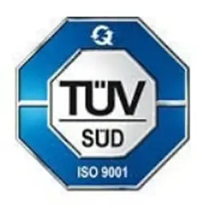 Illustration des certificats TÜV SÜD ISO 9001, ISO 14001 et ISO 45001 pour la gestion de la qualité, de l'environnement et de la santé