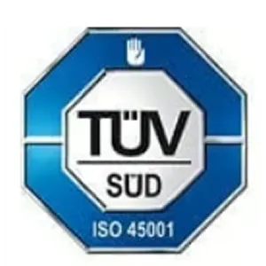 Illustration des certificats TÜV SÜD ISO 9001, ISO 14001 et ISO 45001 pour la gestion de la qualité, de l'environnement et de la santé